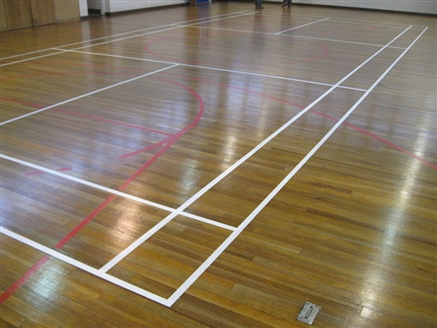 Once the courts had been re-painted, we applied three coats of top finish for a strong and long-lasting protection.