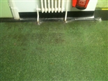 The past use of topical coating had become contaminated and made the floor looks dirty.